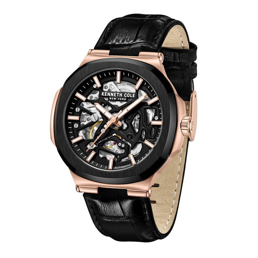 Часы Kenneth Cole Automatic KCWGX0046204 — черный, металл сталь
