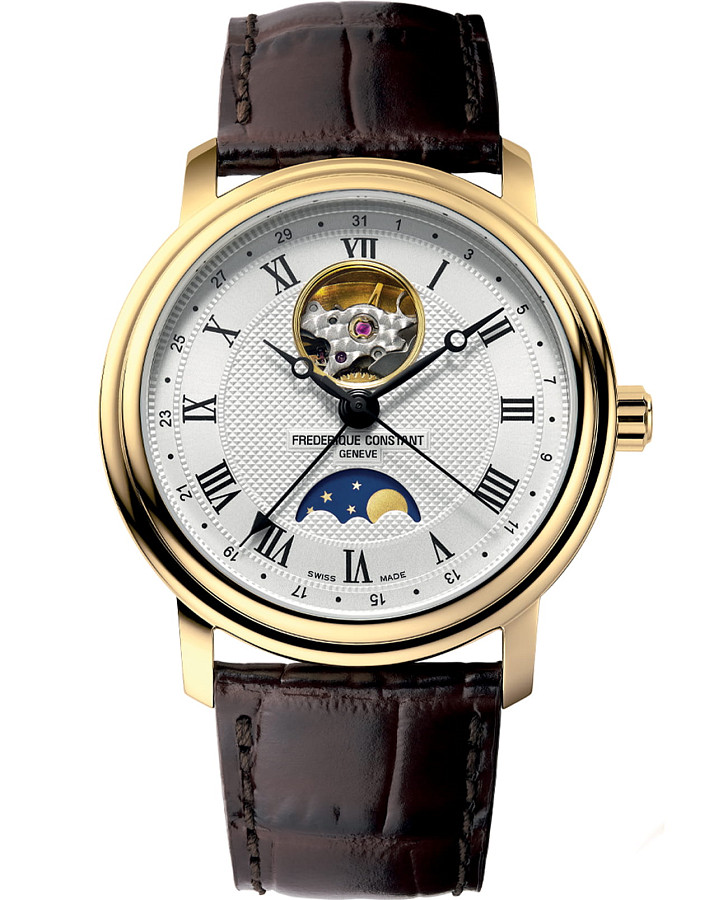 Часы Frederique Constant Classics Heart Beat Moonphase FC-335MC4P5 — мужские, белый