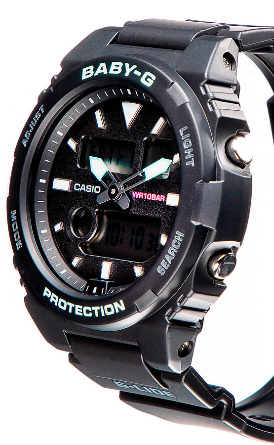 Часы Casio Baby-G BAX-100-1A — черный, пластик