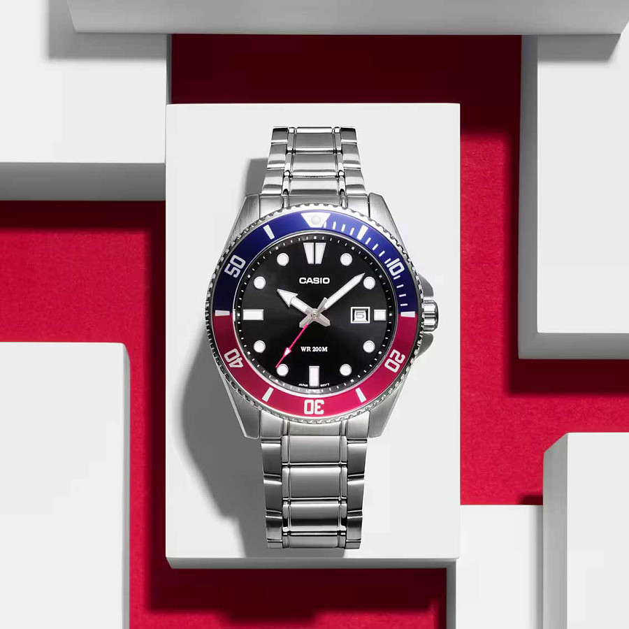 Часы Casio Collection MDV-107D-1A3VDF (MDV-107D-1A3) — кварцевые, сталь металл
