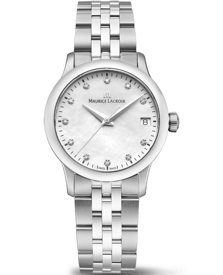 Часы Maurice Lacroix 1975 Quartz 33mm 751006-SS002-170-1 — женские, перламутровый