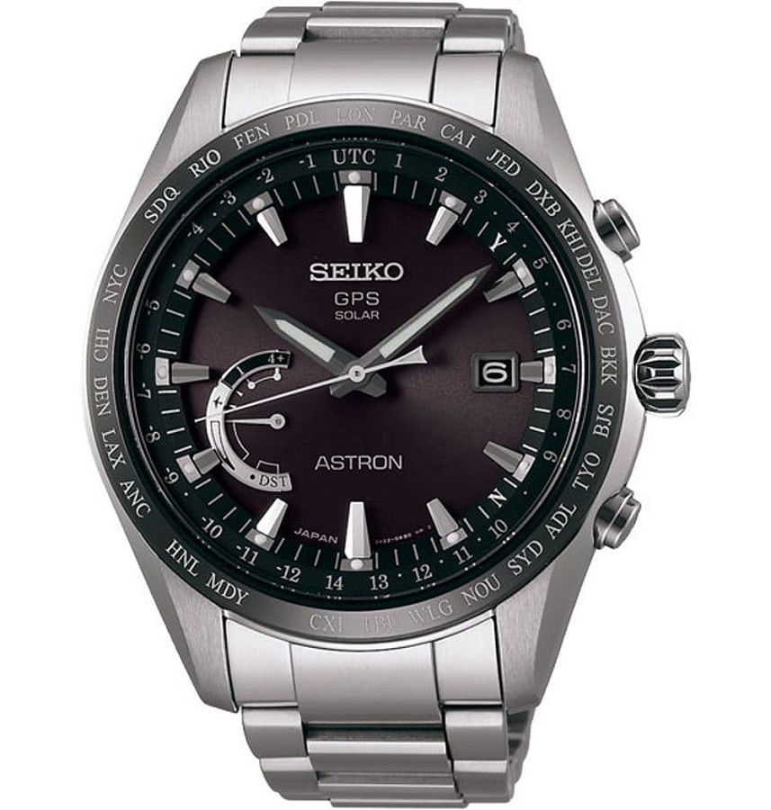 Часы Seiko Astron GPS Solar SSE085J1 — мужские, черный