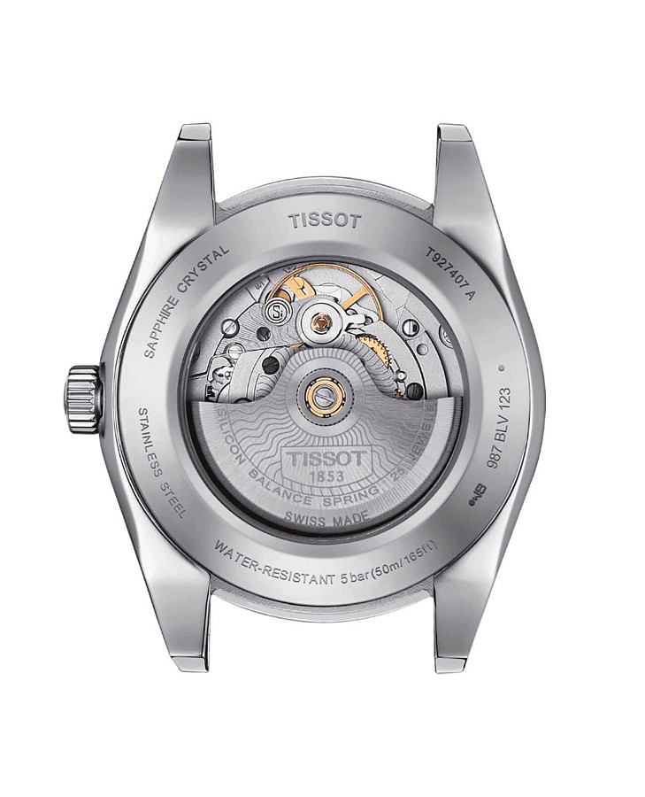 Часы Tissot Gentleman Powermatic 80 Silicium 18K Gold T927.407.46.061.01 — кожаный, мужские