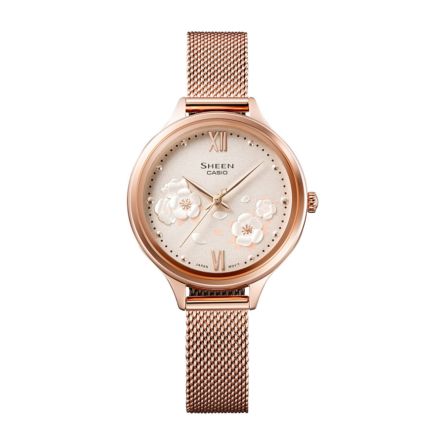 Часы Casio Sheen SHE-4551PGM-4A — кварцевые, металл сталь