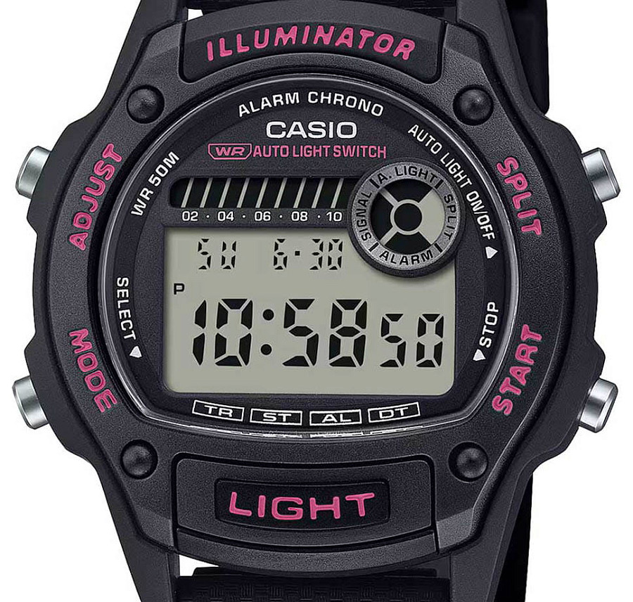 Часы Casio Collection W-220H-1A2 — кварцевые, пластик