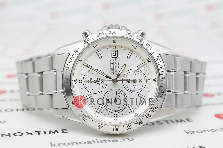 Часы Seiko Spirit Chronograph SBTQ039 — кварцевые, сталь металл