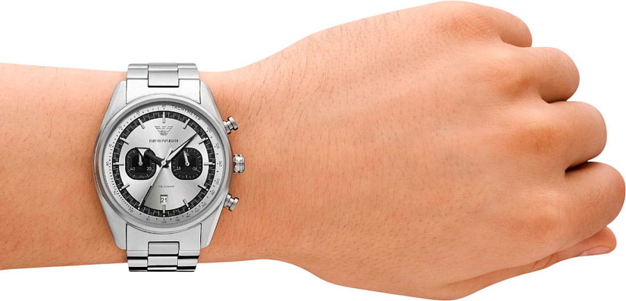 Часы Emporio Armani Racer AR11636 — кварцевые, металл сталь