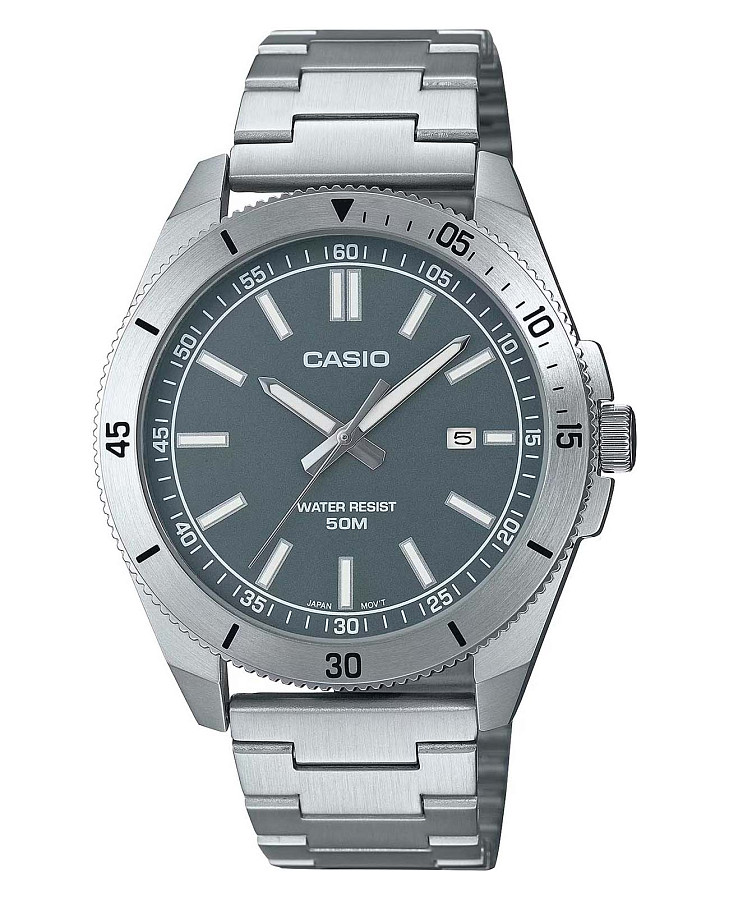 Часы Casio Collection MTP-B155D-3EV — мужские, серый