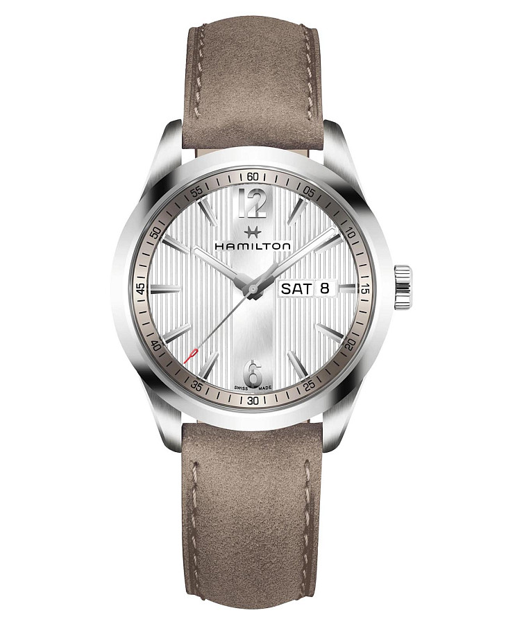 Часы Hamilton Broadway Day Date Quartz H43311915 — мужские, серебристый