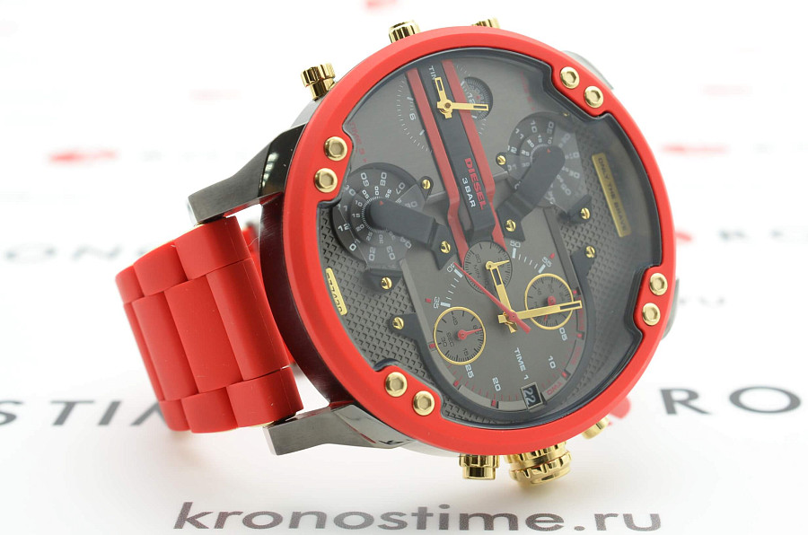 Часы Diesel Mr. Daddy 2.0 DZ7430 — сталь + силикон, мужские