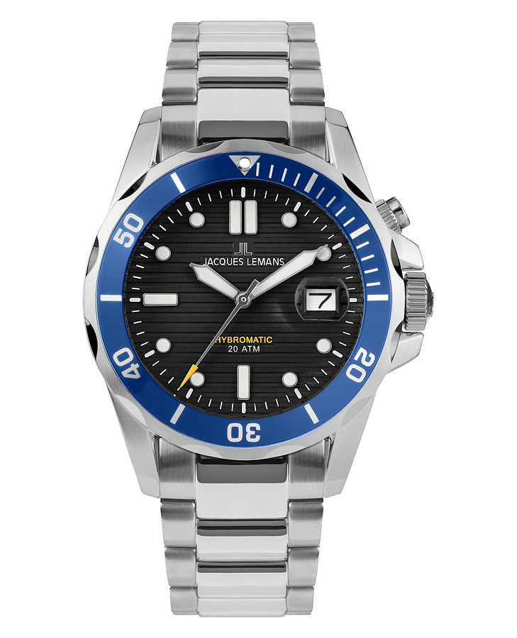 Часы Jacques Lemans Hybromatic 1-2170J — мужские, черный