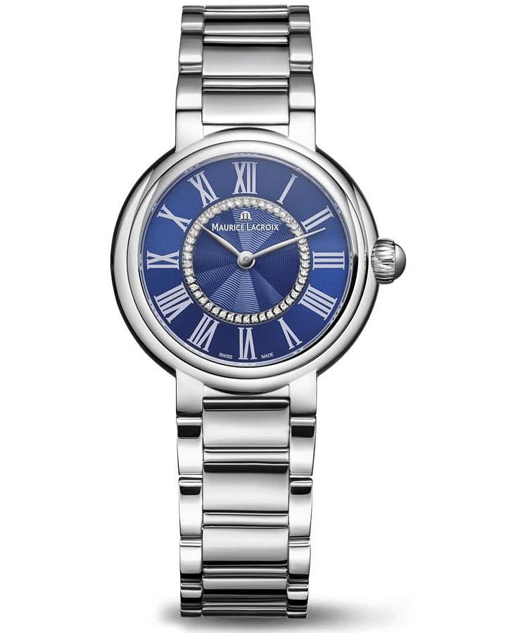 Часы Maurice Lacroix Fiaba Round FA1306-SS002-410-1 — женские, синий