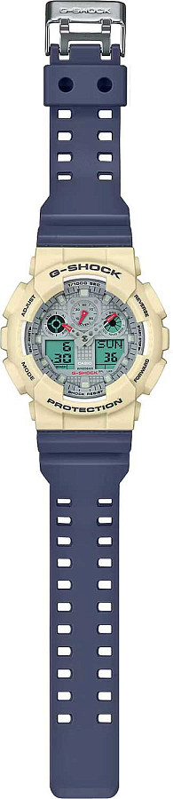Часы Casio G-Shock GA-100PC-7A2DR (GA-100PC-7A2) — пластик, Япония