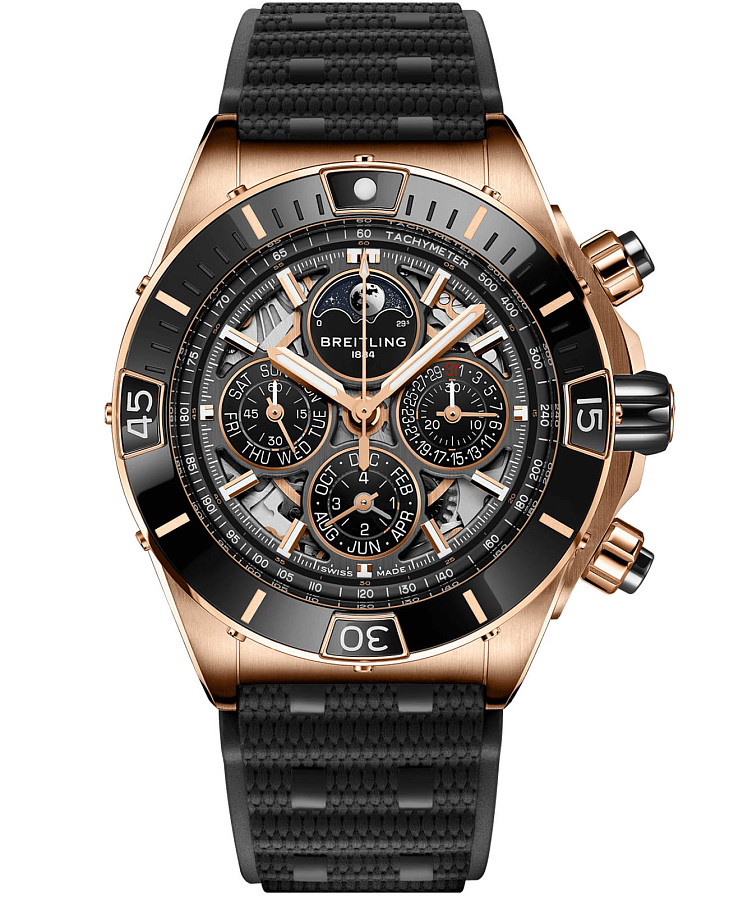 Часы Breitling Super Chronomat B19 44 Perpetual Calendar 140th Anniversary RB19301A1G1S1 — мужские, черный