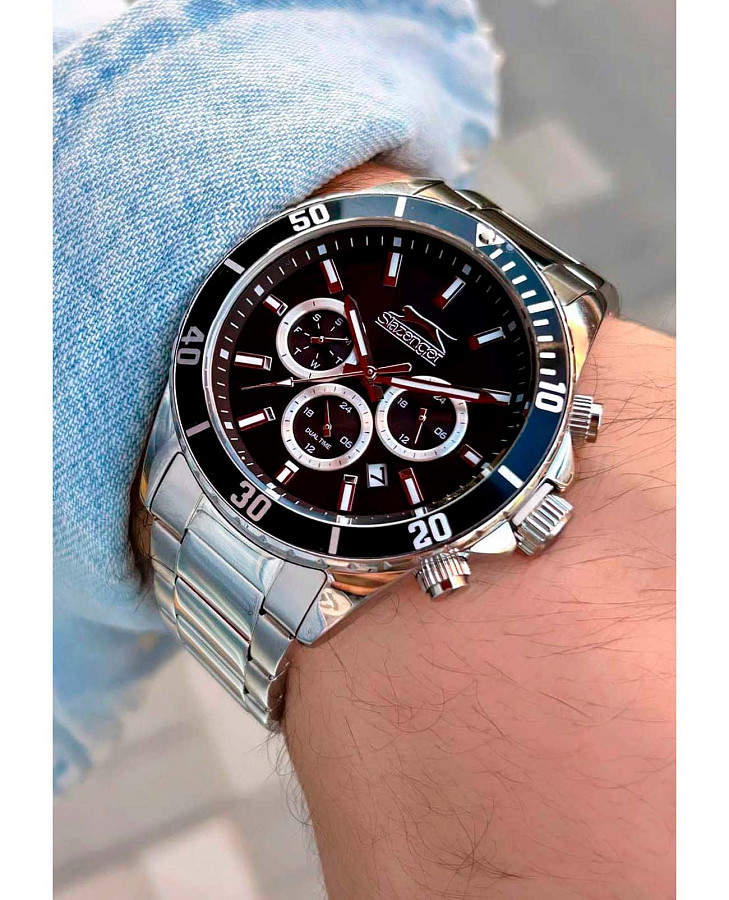 Часы Slazenger Multifunction SL.09.2091.2.01 — кварцевые, сталь металл