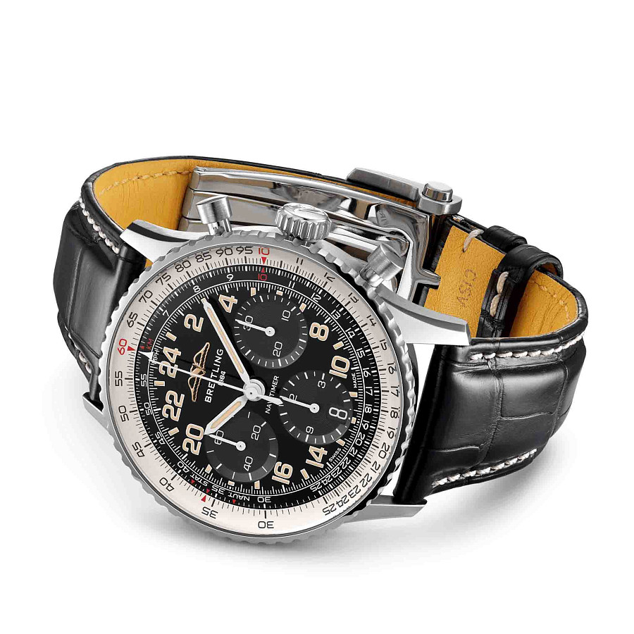 Часы Breitling Navitimer B02 Chronograph 41 Cosmonaute PB02301A1B1P1 — кожаный, мужские
