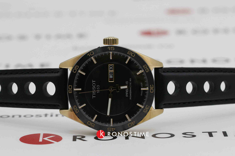 Часы Tissot PRS 516 Powermatic 80 T100.430.36.051.00 — мужские, кожаный