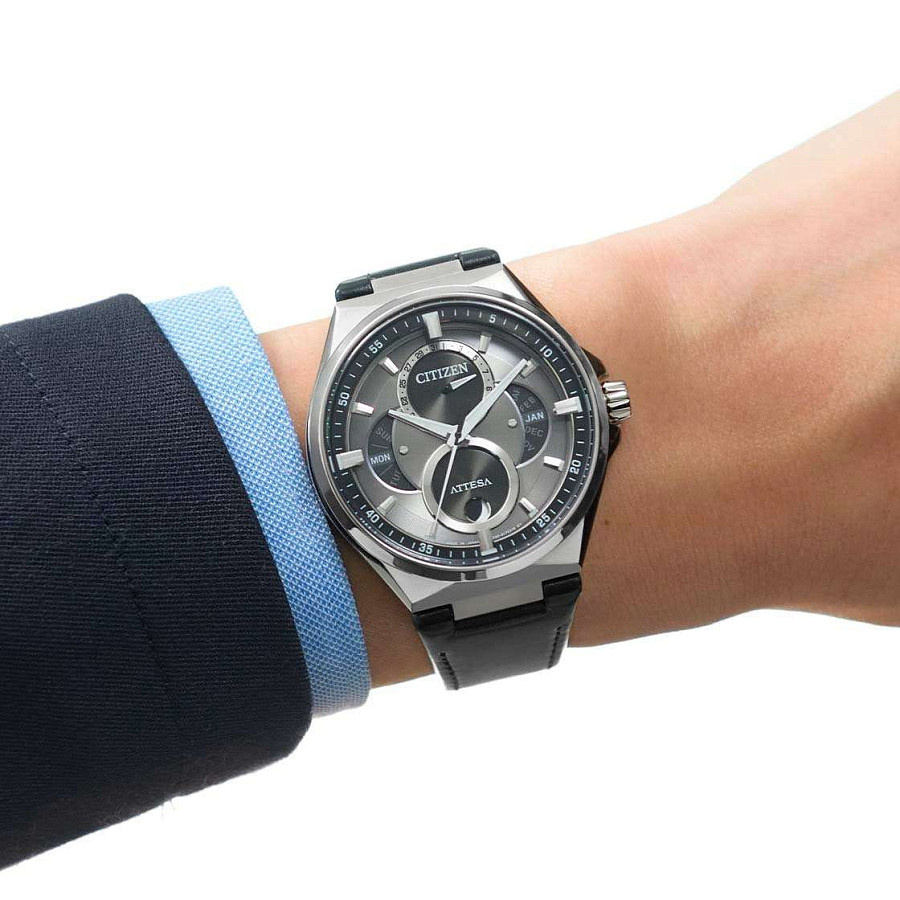 Часы Citizen Attesa BU0060-09H — кожаный, мужские
