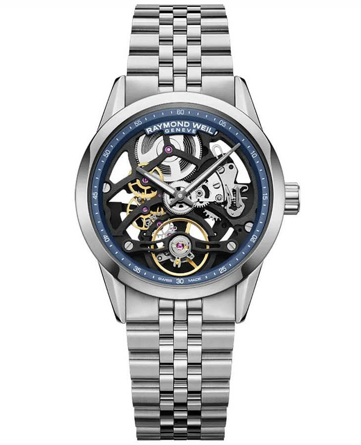 Часы Raymond Weil Freelancer Skeleton 2783-ST-50000 — мужские, синий