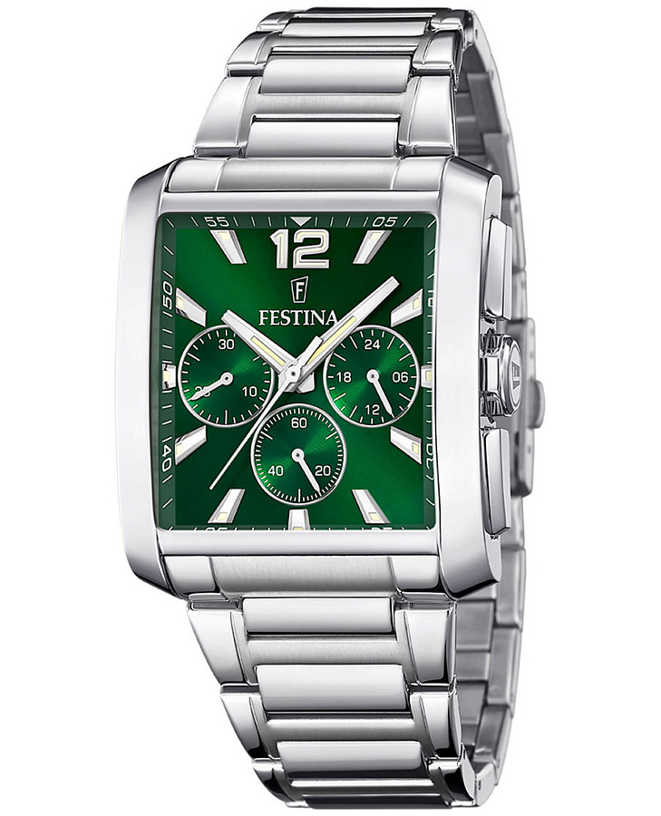 Часы Festina Timeless Chrono F20635/3 — мужские, зеленый