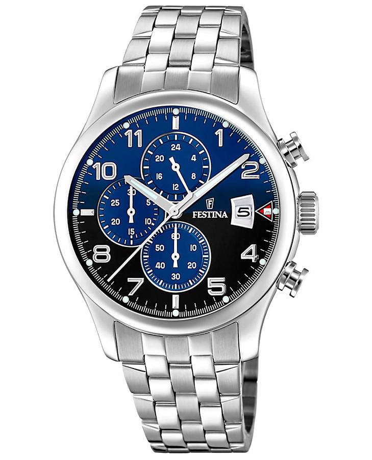 Часы Festina Timeless Chrono F20374/8 — мужские, синий