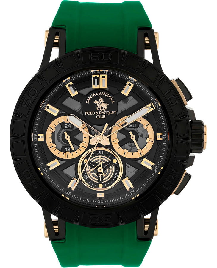 Часы Santa Barbara Polo & Racquet Club Prive SB.5.10004-2 — мужские, черный