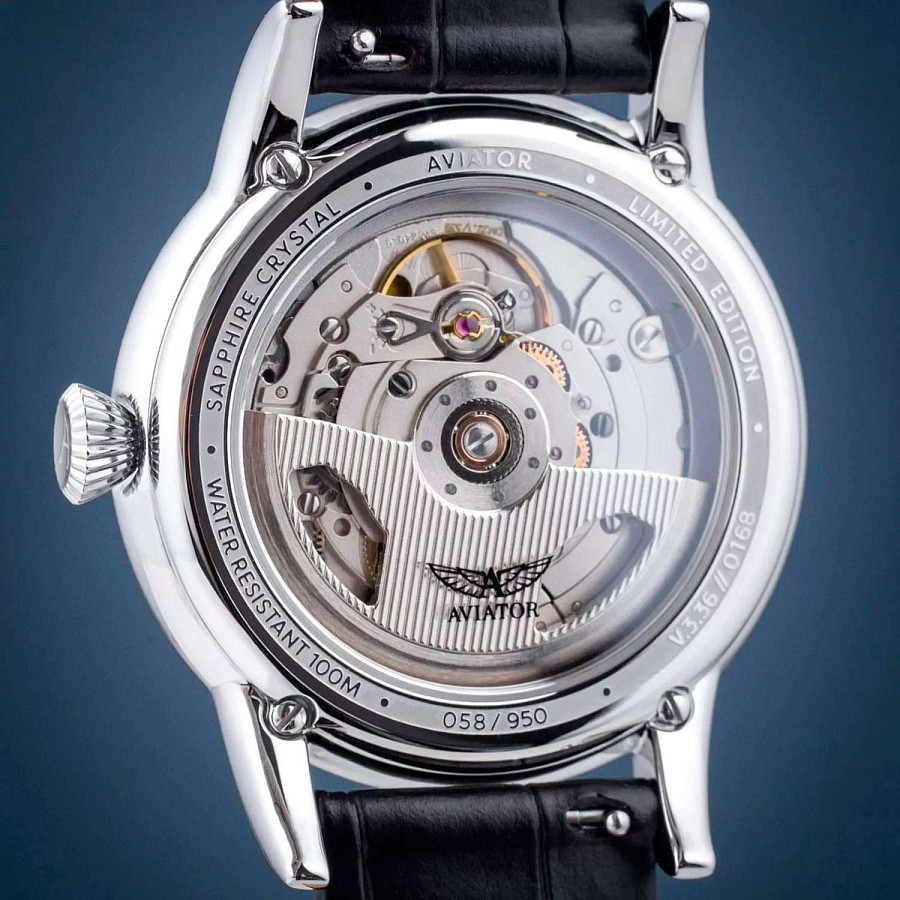 Часы Aviator Douglas Day Date V.3.36.0.284.4 — сталь металл, Швейцария