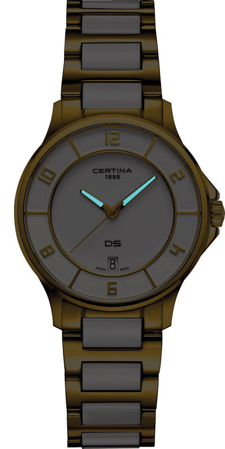 Часы Certina DS-6 Lady C039.251.33.017.00 — сталь + pvd + керамика, женские