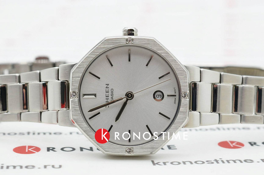 Часы Casio Sheen SHE-4543D-7A — женские, серебристый
