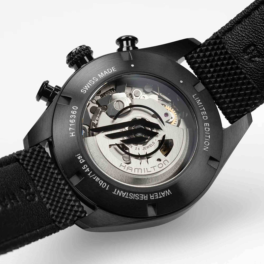Часы Hamilton Khaki Field Auto Chrono Resident Evil Requiem Limited Edition H71636330 — механические, сталь металл