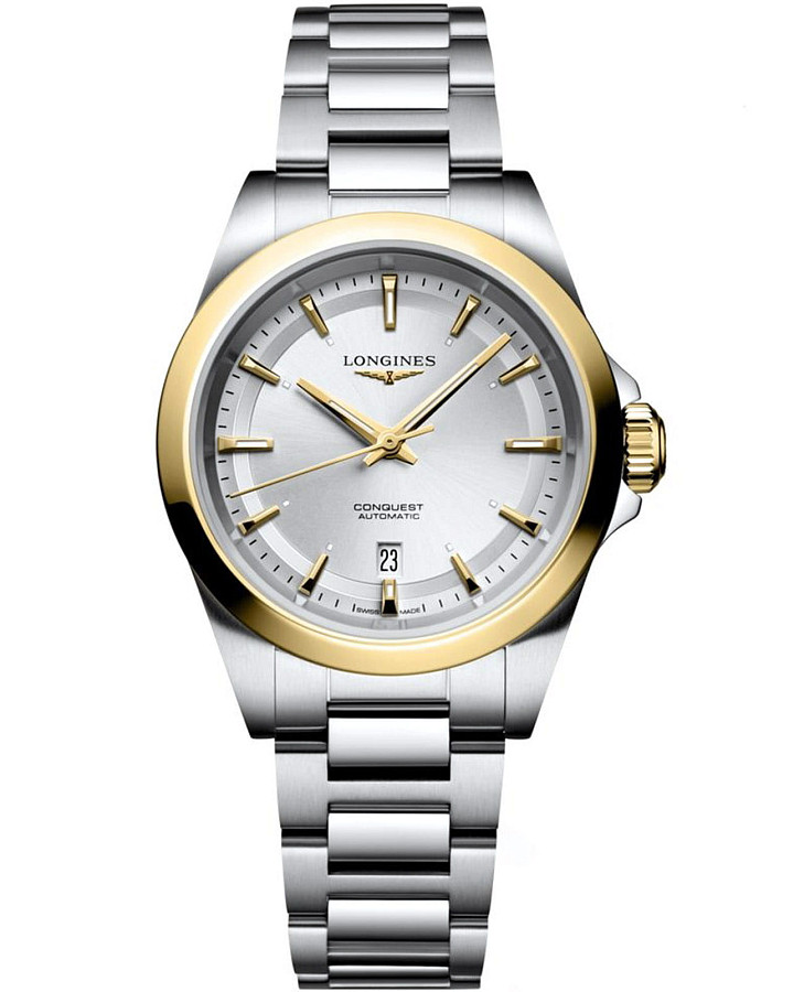 Часы Longines Conquest 30 mm L3.320.5.70.6 — женские, серебристый