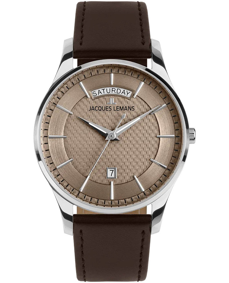 Часы Jacques Lemans London 1-2193K — мужские, бежевый