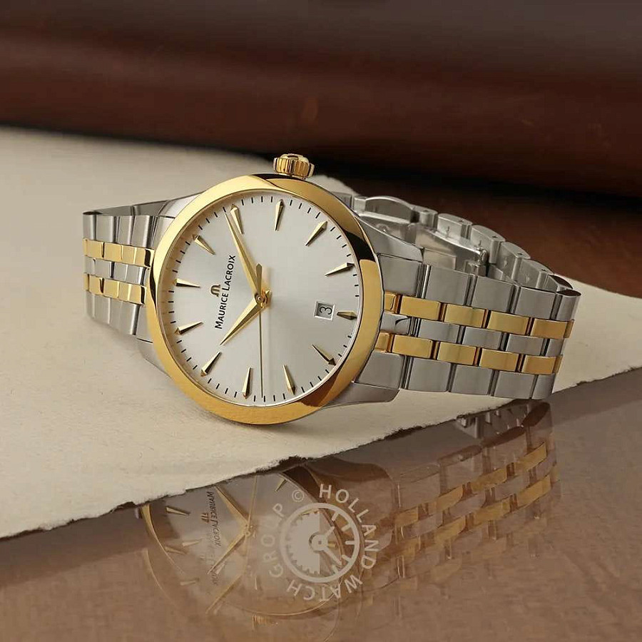 Часы Maurice Lacroix 1975 Quartz Duotone 751007-PVY12-130-1 — кварцевые, сталь металл