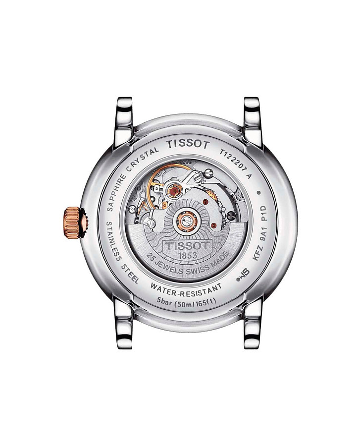 Часы Tissot Carson Automatic Lady T122.207.22.036.00 — сталь c pvd покрытием, женские