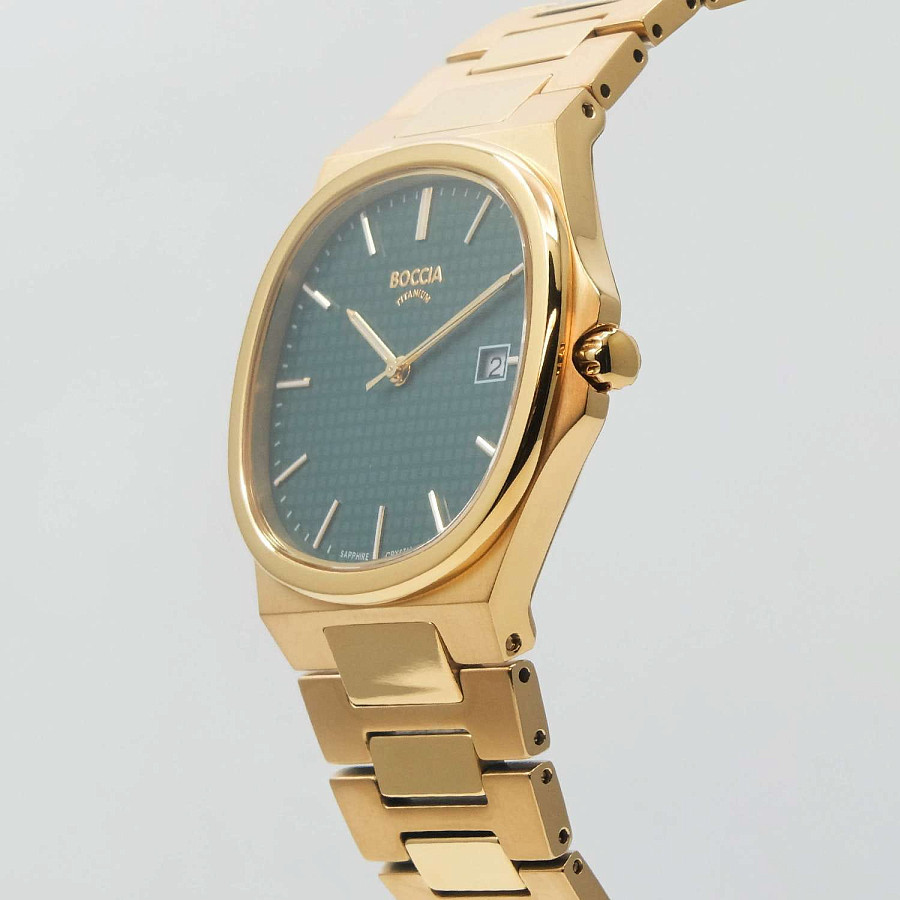 Часы Boccia Titanium Square 3657-05 — титан, Германия