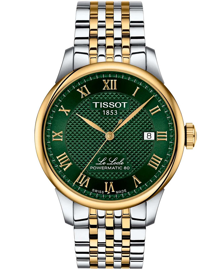 Часы Tissot Le Locle Powermatic 80 T006.407.22.093.00 — мужские, зеленый