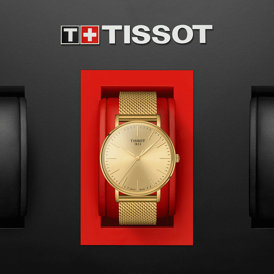 Часы Tissot Everytime Gent T143.410.33.021.00 — золотистый, сталь металл