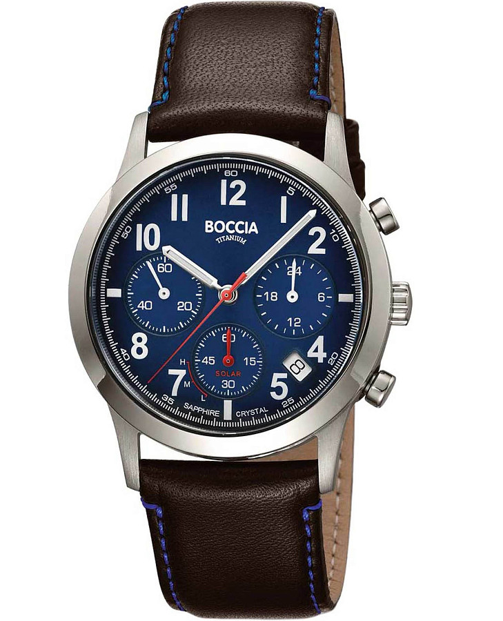 Часы Boccia Titanium Circle-Oval 3735-02 — мужские, синий