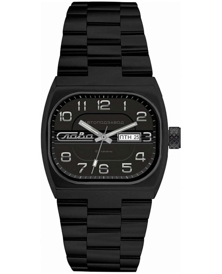 Часы Слава Телевизор 3044712/100-8205 — мужские, черный