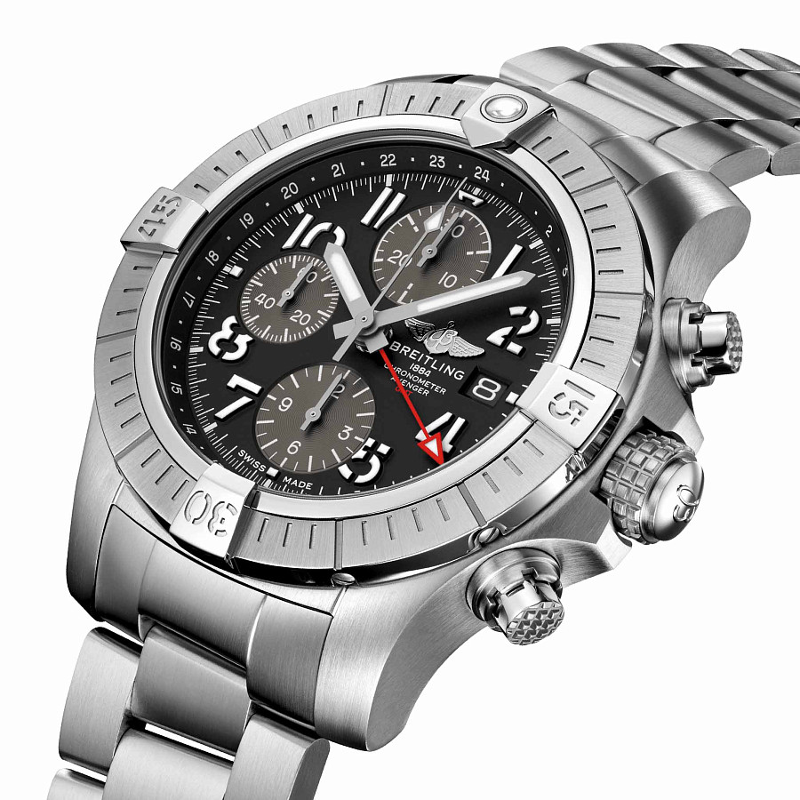 Часы Breitling Avenger Chronograph GMT 45 A24315101B1A1 — механические, сталь металл