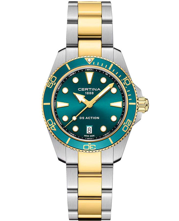 Часы Certina DS Action Lady C048.210.22.091.00 — женские, зеленый