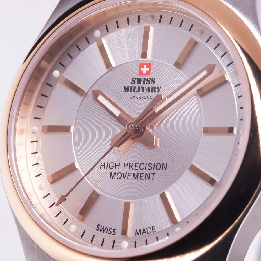 Часы Swiss Military by Chrono Сверхточные SM30201.07 — сталь металл, Швейцария