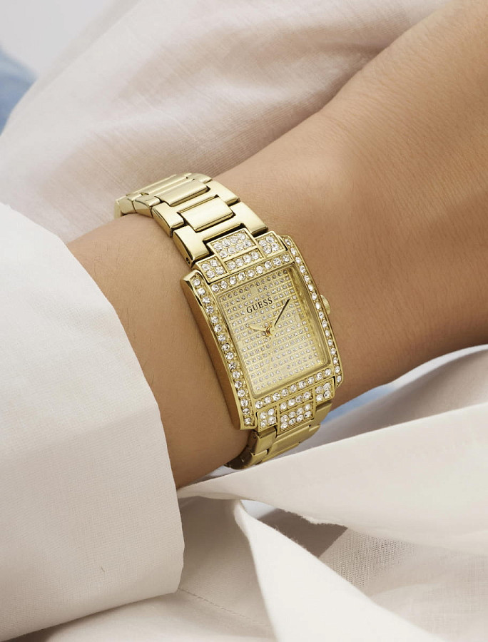 Часы Guess Bejeweled GW0995L2 — женские, нержавеющая сталь с pvd-покрытием