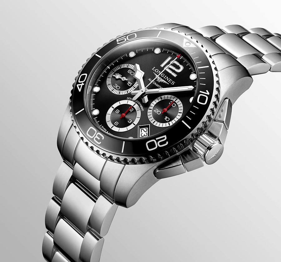 Часы Longines HydroConquest L3.783.4.56.6 — нержавеющая сталь, мужские