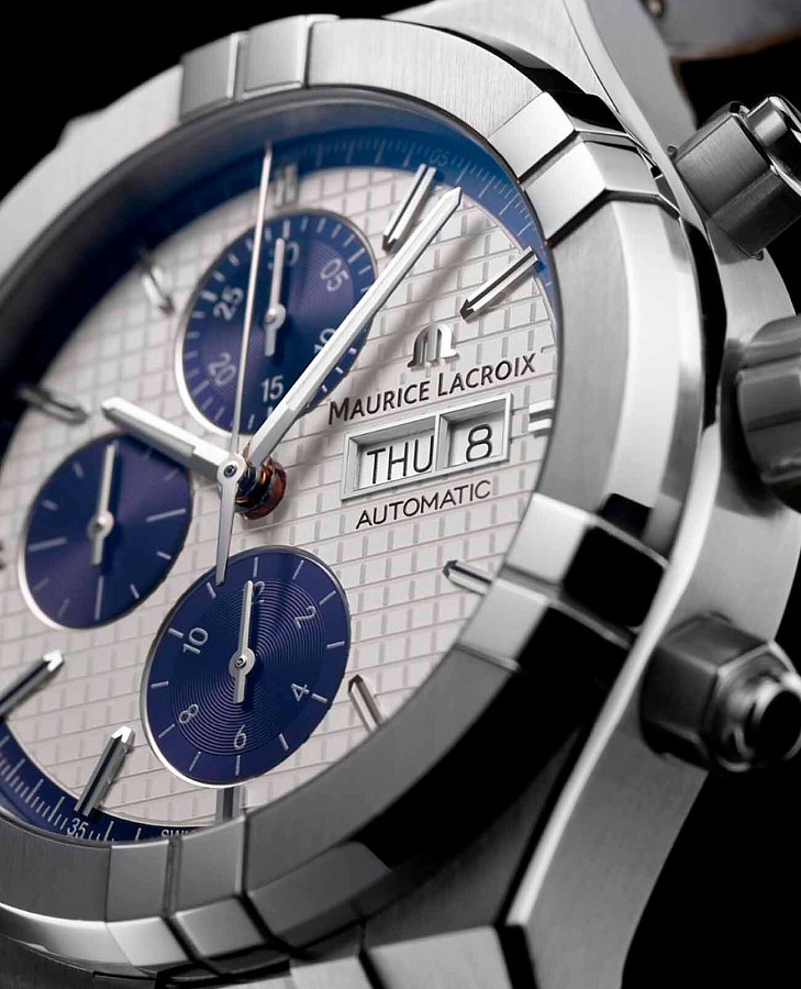 Часы Maurice Lacroix Aikon Automatic Chronograph AI6038-SS001-131-1 — кожаный, мужские