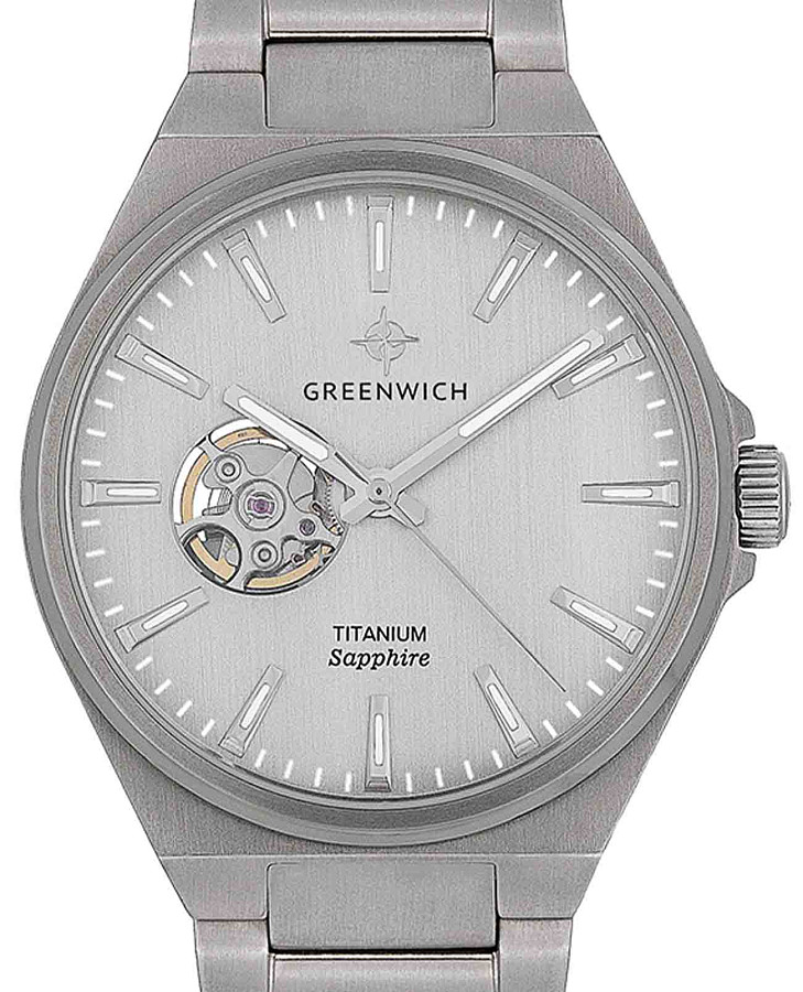 Часы Greenwich Titanium GW 084.10.33 — механические, металл титан