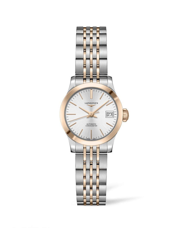 Часы Longines Record Collection L2.320.5.72.7 — женские, нержавеющая сталь + золото 18к