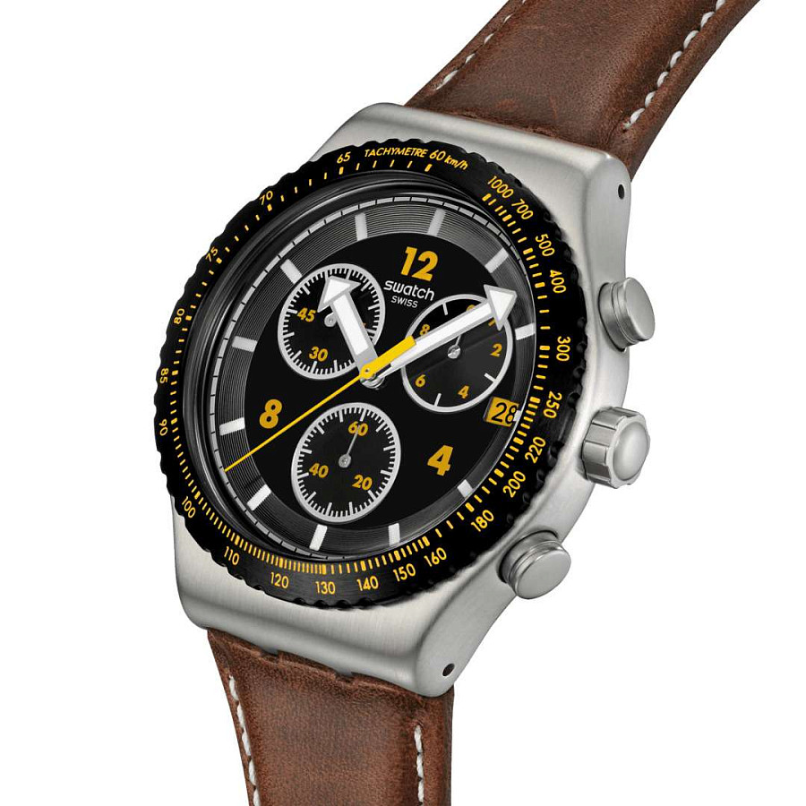 Часы Swatch I New Chrono YVS530 — кварцевые, металл сталь
