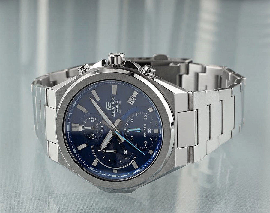 Часы Casio Edifice EFB-700D-2A — синий, металл сталь