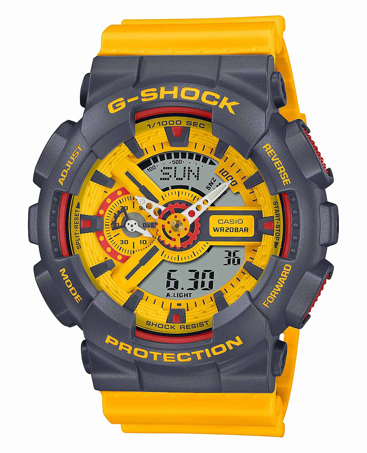 Часы Casio G-Shock GA-110Y-9A — мужские, желтый